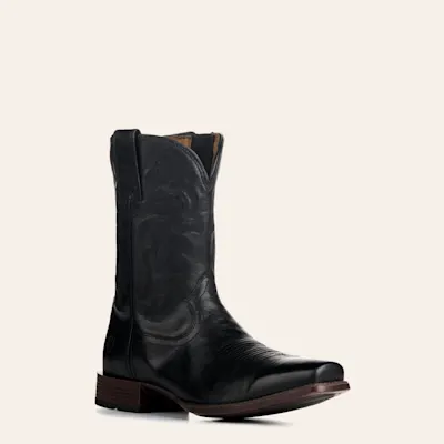 Ariat Men's Bodie Iron Black Zip Square Toe Cowboy Boots