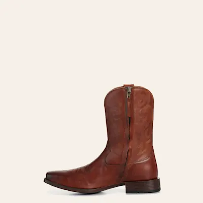 Ariat Men's Bodie Bitter Brown Zip Square Toe Cowboy Boots