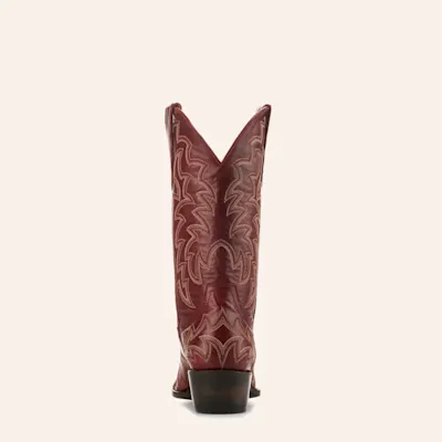 Cavender’s Women’s Leather Dark Red Snip Toe Cowboy Boots 4 Cavender’s Women’s Leather Dark Red Snip Toe Cowboy Boots