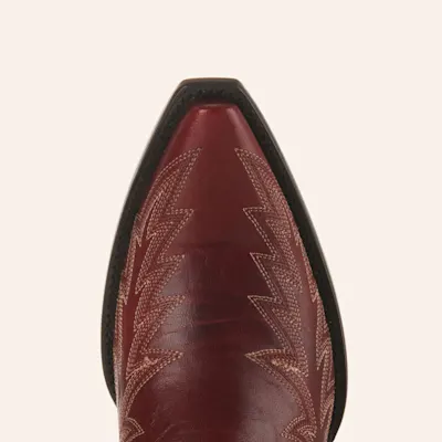 Cavender’s Women’s Leather Dark Red Snip Toe Cowboy Boots 7 Cavender’s Women’s Leather Dark Red Snip Toe Cowboy Boots