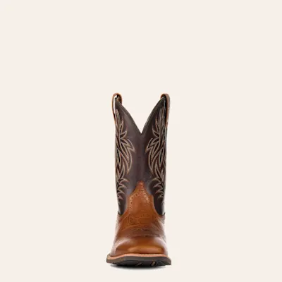 Ariat Men's Sport Peanut Butter & Chaga Brown Wide Square Toe Cowboy Boots