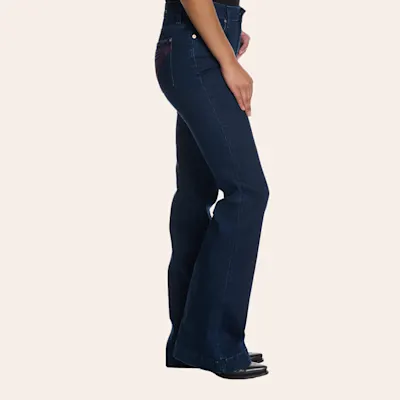 7 For All Mankind Women's Dojo Dark Wash Trouser Jeans