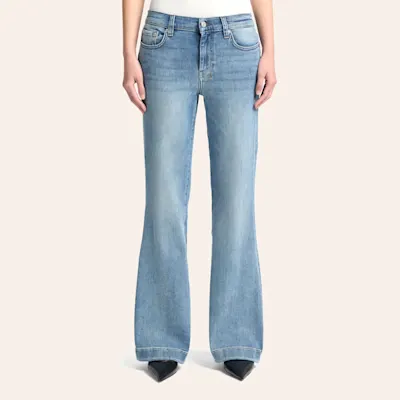 7 For All Mankind Women's Light Wash Santa Rosa Dojo Jeans