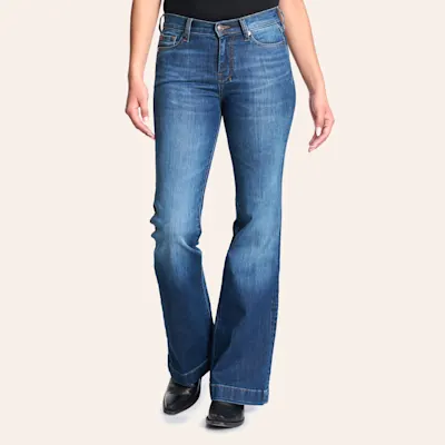 7 for All Mankind Women's Pink Stitch Dojo Tailorless Trouser Jeans
