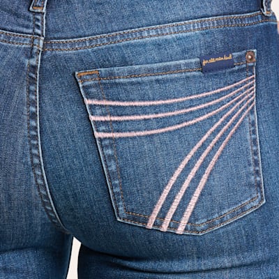 7 for All Mankind Women's Pink Stitch Dojo Tailorless Trouser Jeans 4 7 for All Mankind Women's Pink Stitch Dojo Tailorless Trouser Jeans