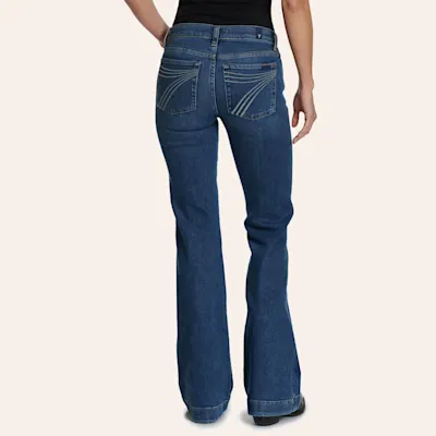 7 For All Mankind Women’s Medium Wash Dojo Sacramento Silver Pocket Jeans