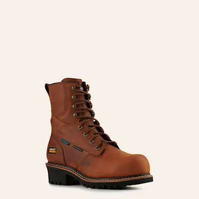 Ariat Men's Copper Shock Shield Waterproof Round Composite Toe Lace Up Logger Work Boot