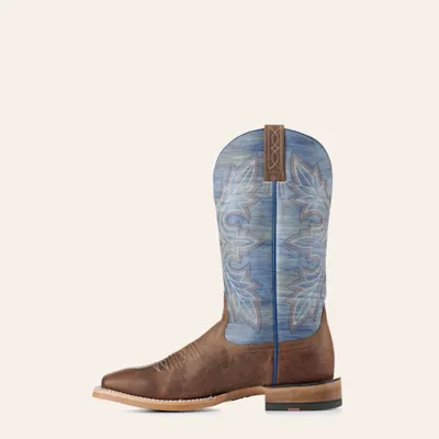 Ariat Men's Standout Brown and Cloud Blue Wide Square Toe Cowboy Boots 3 Ariat Men's Standout Brown and Cloud Blue Wide Square Toe Cowboy Boots