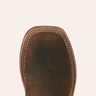 Old West Kids Brown and Burgundy Wide Square Toe Cowboy Boots 7 Old West Kids Brown and Burgundy Wide Square Toe Cowboy Boots