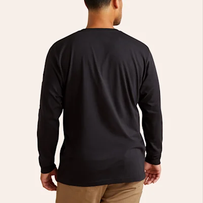 Ariat Men's Rebar Cotton Strong Black & White Logo T-Shirt