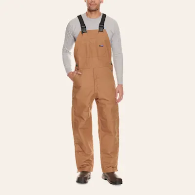 Lapco Men's Brown Duck FR Windshield® Insulated Bib Overalls - Big & Tall
