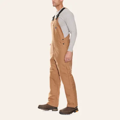 Lapco Men's Brown Duck FR Windshield® Insulated Bib Overalls - Big & Tall