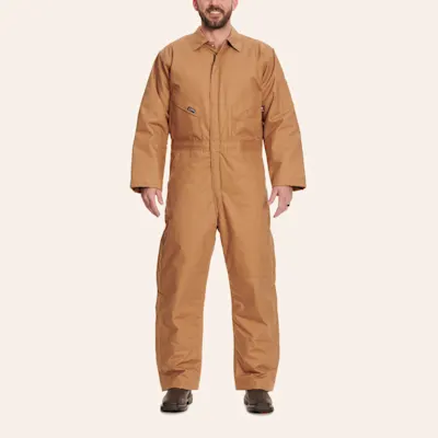 Lapco FR Cinnamon Brown 9 oz. Insulated Wind-Shielding Coveralls