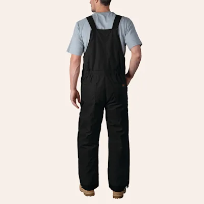 Walls Men's Frost Midnight Black Insulated Duck Work Bib Overall