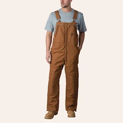 Walls Men's Frost Pecan Insulated Duck Work Bib Overall