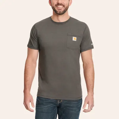 Carhartt Men's Force Carbon Gray Work Pocket T-Shirt