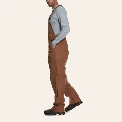 Carhartt FR Brown Unlined Duck Bib Overall - Big & Tall