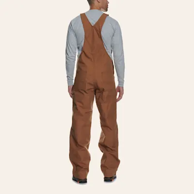 Carhartt FR Brown Unlined Duck Bib Overall - Big & Tall