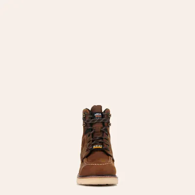 Ariat Women's Rebar Lift Distressed Brown Round Composite Toe Lace Up Work Boot