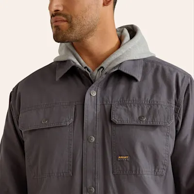 Ariat Men's Rebar Canvas Gray Shirt Jacket