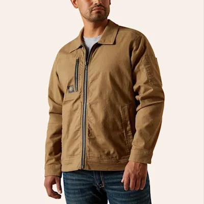 Ariat Men's Rebar Made Tough Khaki Shop Jacket