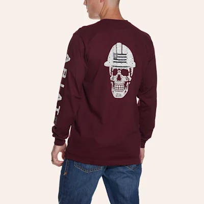 Ariat Men's Malbec Roughneck Skull Logo Long Sleeve FR T-Shirt - Big & Tall