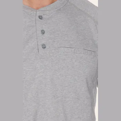 Ariat Men's Air Henley Silver Fox Long Sleeve FR Work T-Shirt