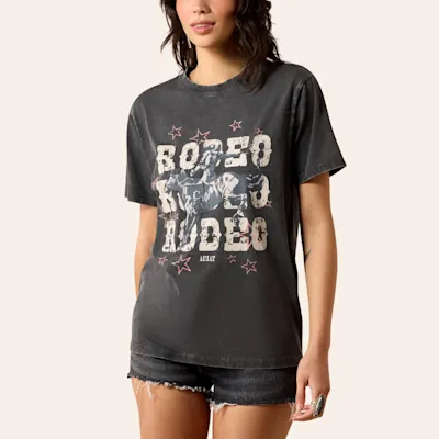 Ariat Women's Charcoal Star Spangled Rodeo Graphic T-Shirt