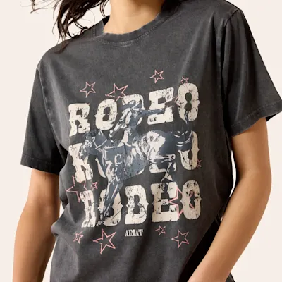 Ariat Women's Charcoal Star Spangled Rodeo Graphic T-Shirt