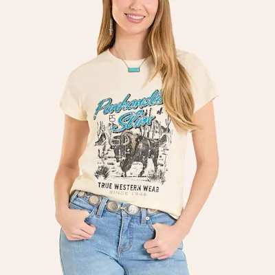 Panhandle Slim Women's Natural Bison Graphic T-Shirt