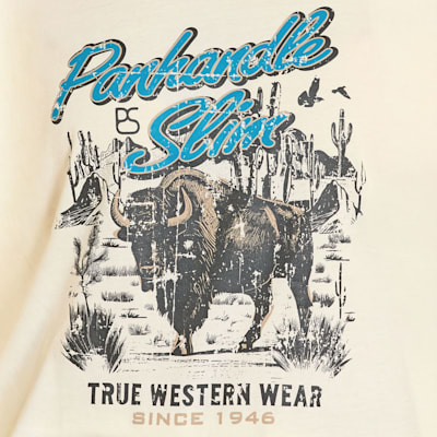 Panhandle Slim Women's Natural Bison Graphic T-Shirt