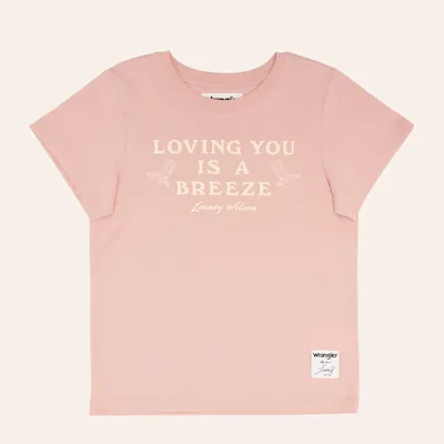 Wrangler X Lainey Wilson Girls' Pink Loving You Is A Breeze Graphic T-Shirt