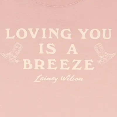 Wrangler X Lainey Wilson Girls' Pink Loving You Is A Breeze Graphic T-Shirt