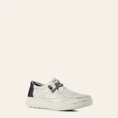 Ariat Men's Hilo Heather White with Dark Denim Stretch Lace Casual Shoe