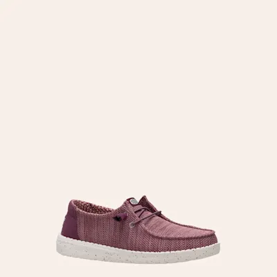 Hey Dude Women's Wendy Stretch Sox Burgundy Moc Toe Shoes