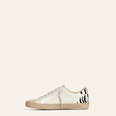 Shushop Women’s Robbie Light Gray and Zebra Print Almond Toe Casual Shoes