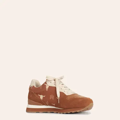 Roper Women's Giddyup Jogger Cognac Steer Head Print Casual Shoes