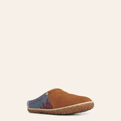 Minnetonka Women's Tahoe Brown Aztec Print Moc Toe Slippers