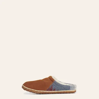 Minnetonka Women's Tahoe Brown Aztec Print Moc Toe Slippers