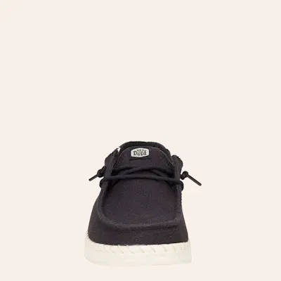 Hey Dude Women's Wendy Black Espadrille Woven Moc Toe Casual Shoes