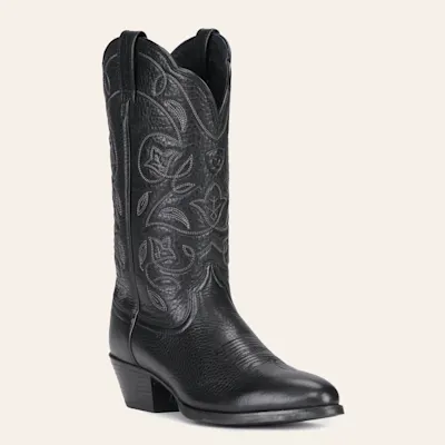 Ariat Women's Heritage Black R-Toe Cowboy Boots