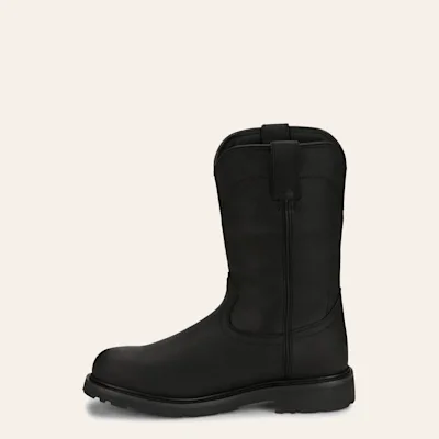 Justin Men's Black Waterproof Round Steel Toe Work Boots