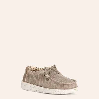 Hey Dude Toddler Boy's Walnut Wally Stretch Sox Moc Toe Casual Shoes