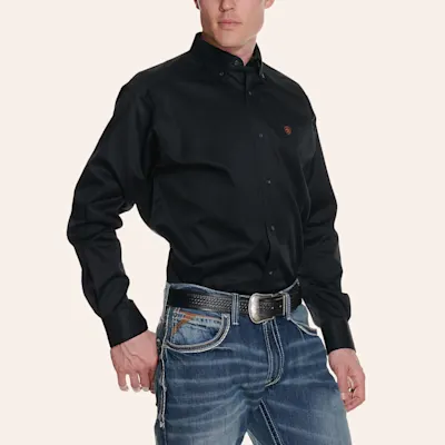 Ariat Men's Black Long Sleeve Western Shirt - Big & Tall