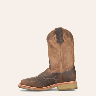 Double H Men's Stockman Sand & Brown Elephant Wide Square Toe Work Boots