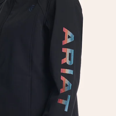 Ariat Women's Black Multicolor Logo Softshell Jacket