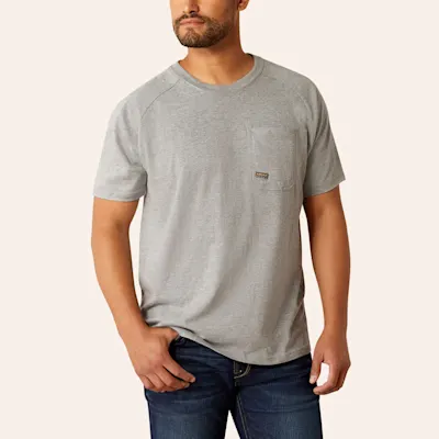 Ariat Rebar Men's Gray Born for This Logo Graphic Work T-Shirt