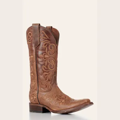 Circle G By Corral Women's Honey Stitched Square Toe Cowboy Boots