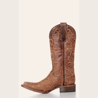 Circle G By Corral Women's Honey Stitched Square Toe Cowboy Boots