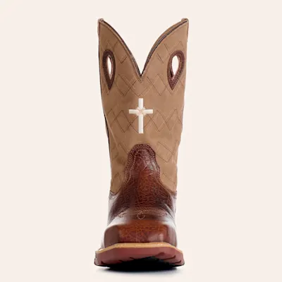 Twisted X Men's Rustic Brown & Lion Tan Waterproof Composite Wide Square Toe Work Boots